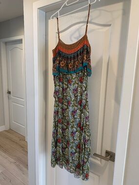 Tanvi Kedia Anthropologie Zavora Embroidered Maxi‎ Dress - Small